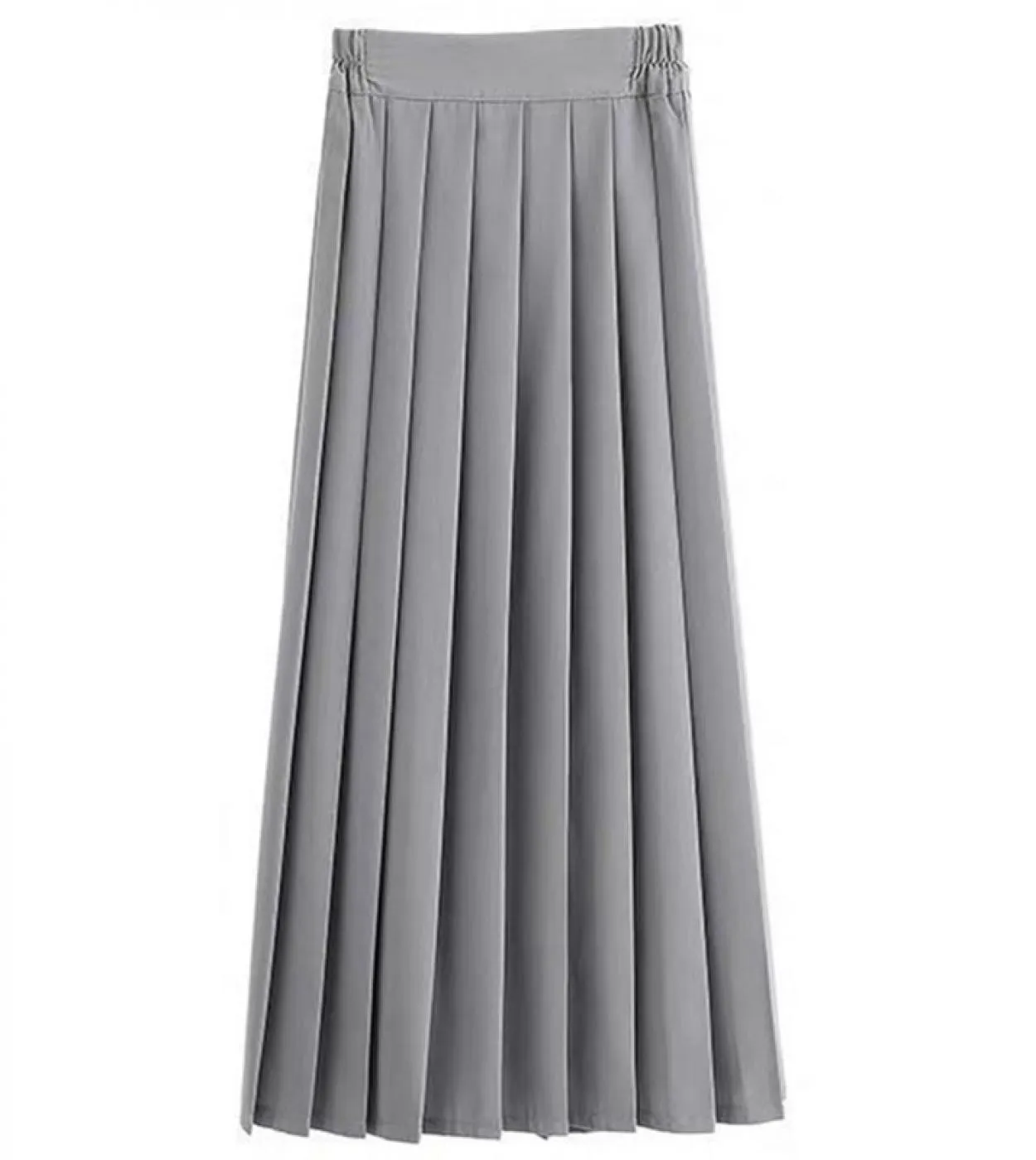 2023 Elastico In Vita Studente Ragazze Uniforme Scolastica Donne Gonna Lunga Midi Gonna Da Festa Di Moda Da Donna Gonna A Pieghe