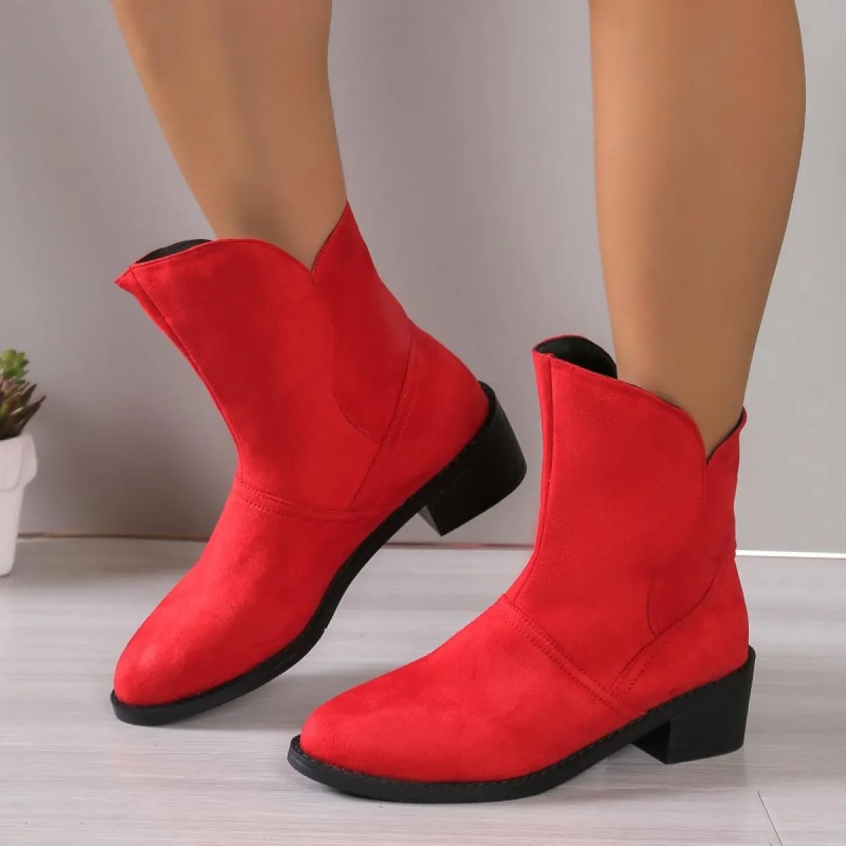 2023 New Chunky Women Ankle Chelsea Boots Piattaforma Gladiatore Scarpe con tacco medio Décolleté Designer invernale in pelle sc