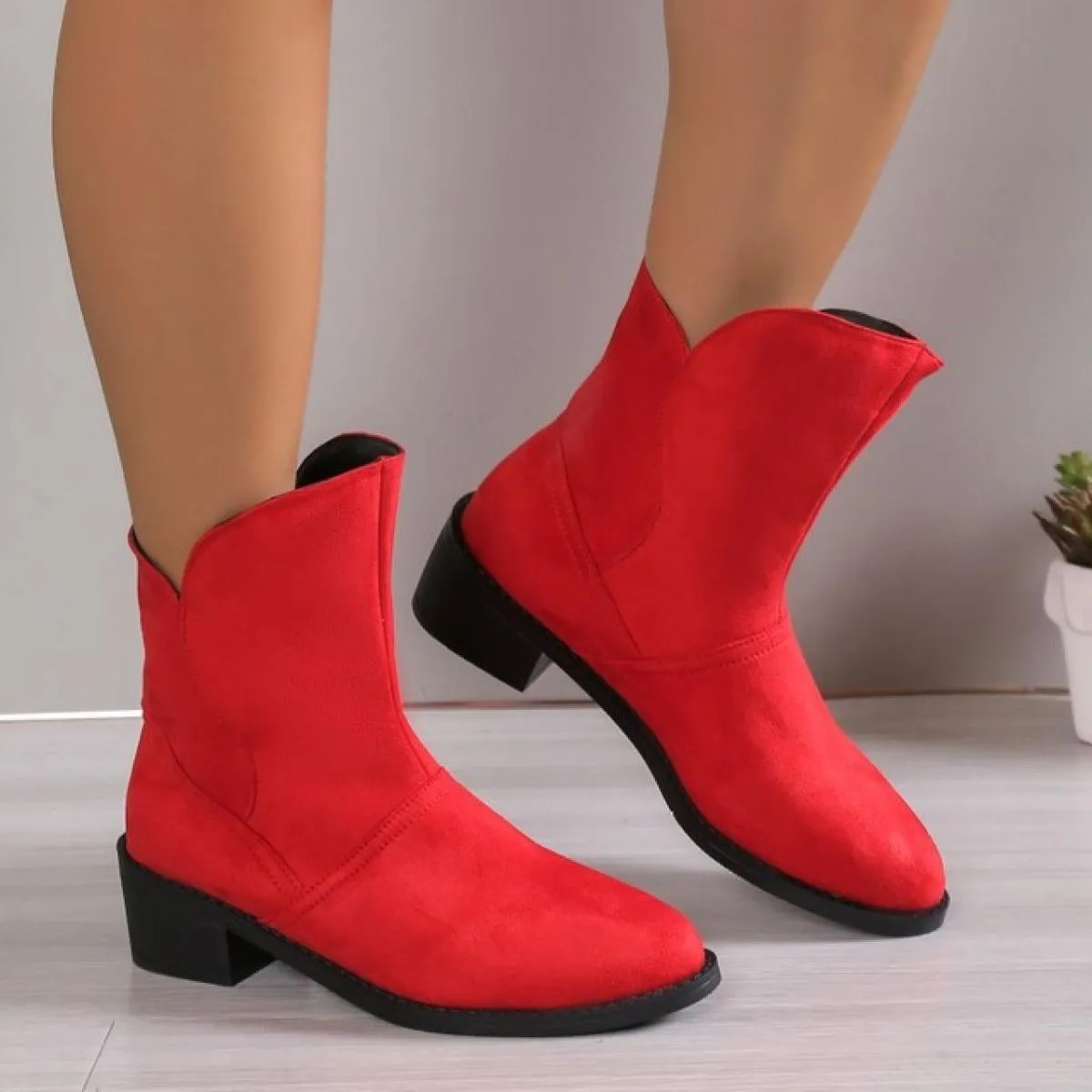 2023 New Chunky Women Ankle Chelsea Boots Piattaforma Gladiatore Scarpe con tacco medio Décolleté Designer invernale in pelle sc
