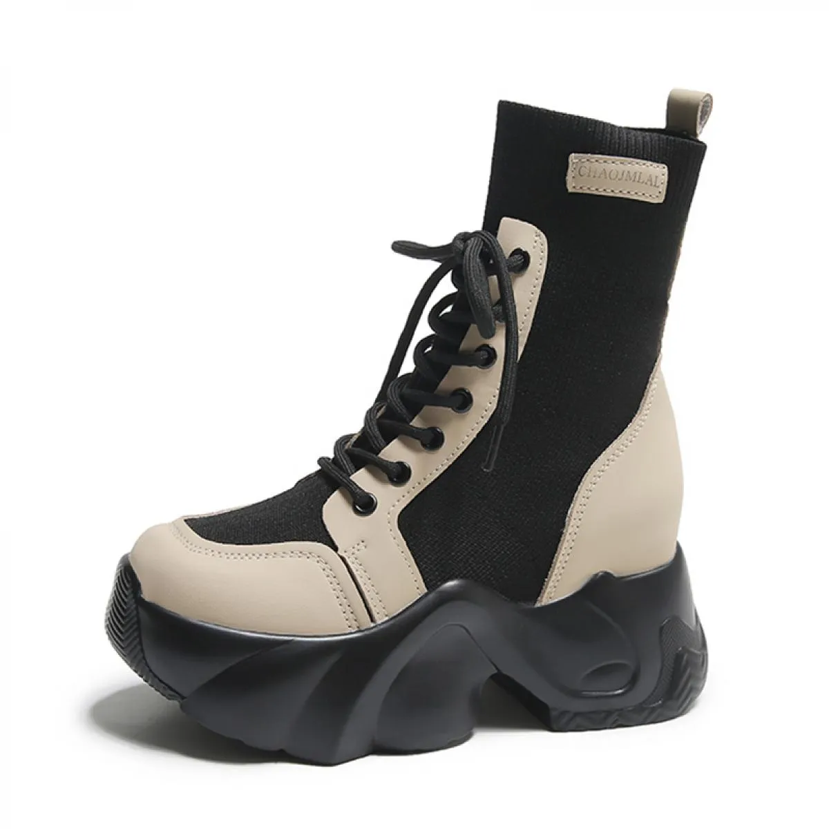 2023 Stivali con plateau alla caviglia da donna Stivali casual Scarpe basse invernali Nuova tendenza Stivali Chelsea Designer Fa