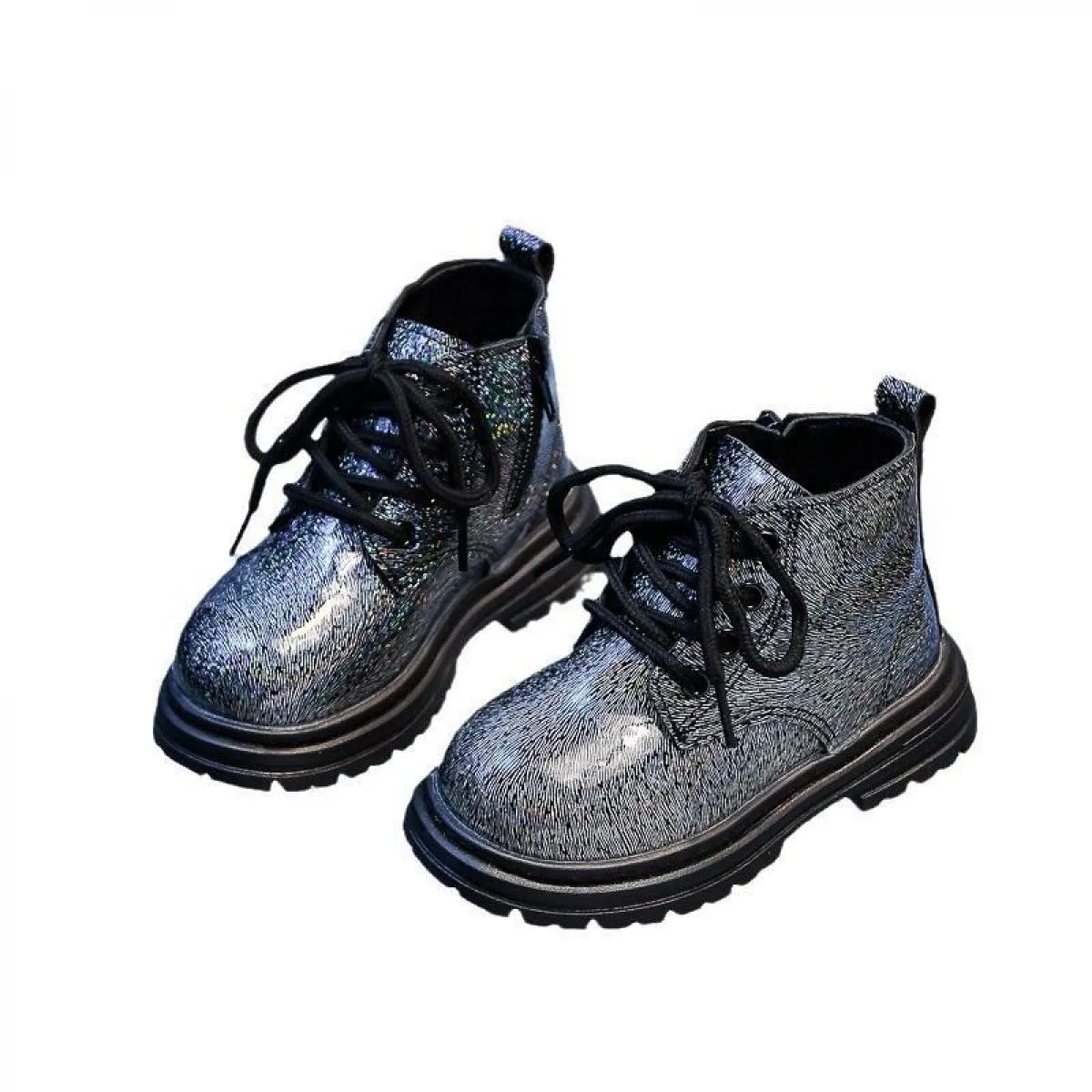2023 Stivali per bambini Vamp puliti e lucidi alla moda Scarpe con plateau super accoglienti Stivaletti corti stile Street per r