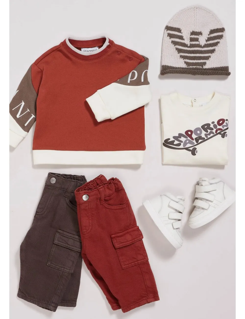 6RHTJ7 0128 MAGLIA EMPORIO ARMANI KID BOY T SHIRT CON LOGO SKATEBOARD BAMBINO