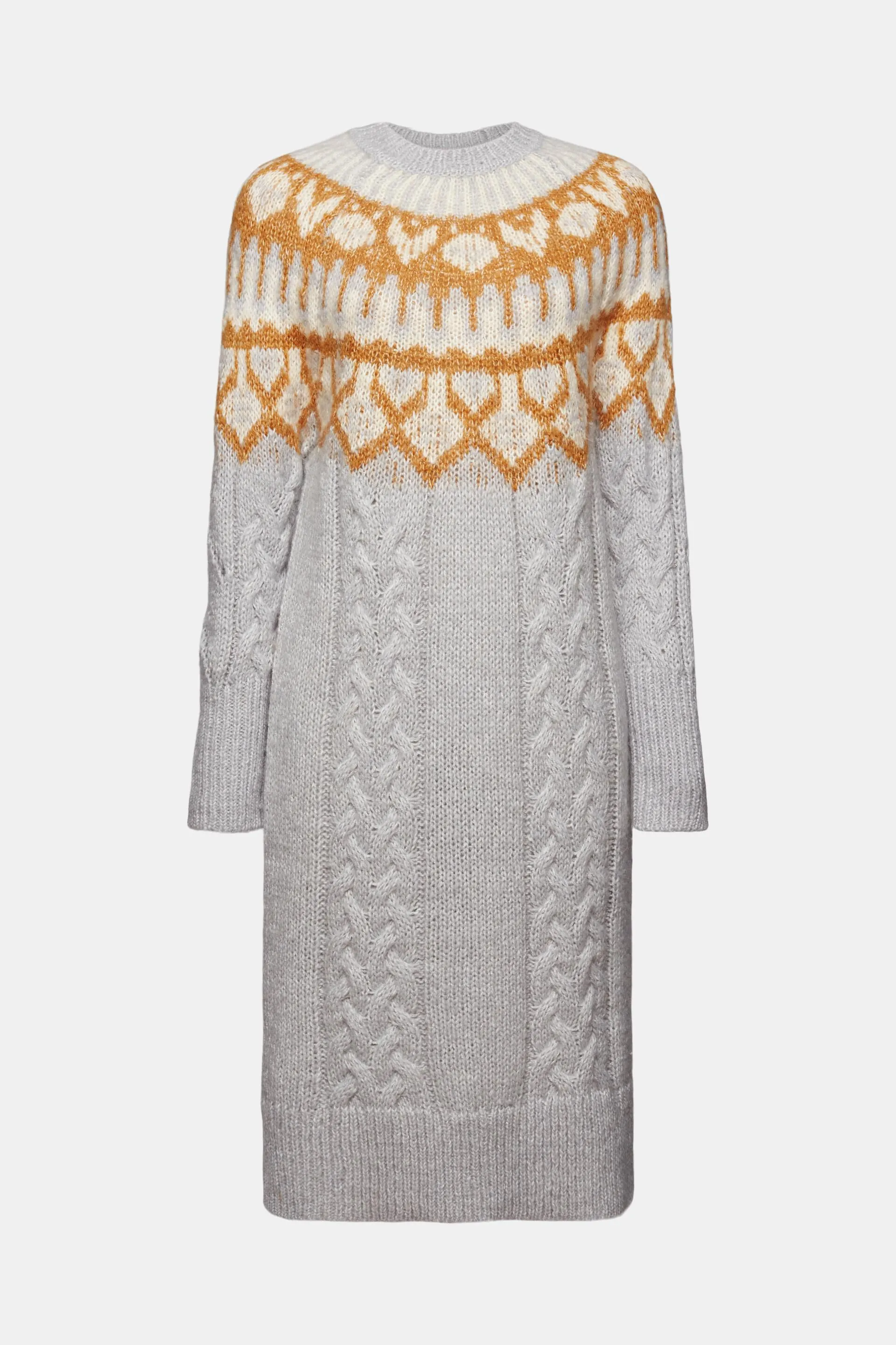 Abito a pullover in maglia intrecciata