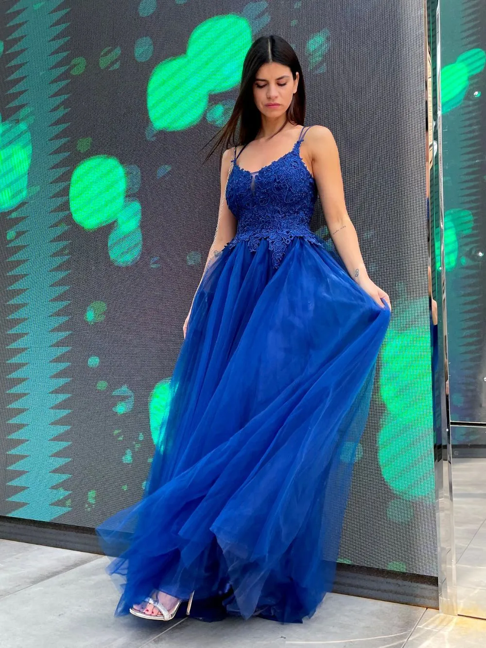 Abito cerimonia pizzo tulle princy