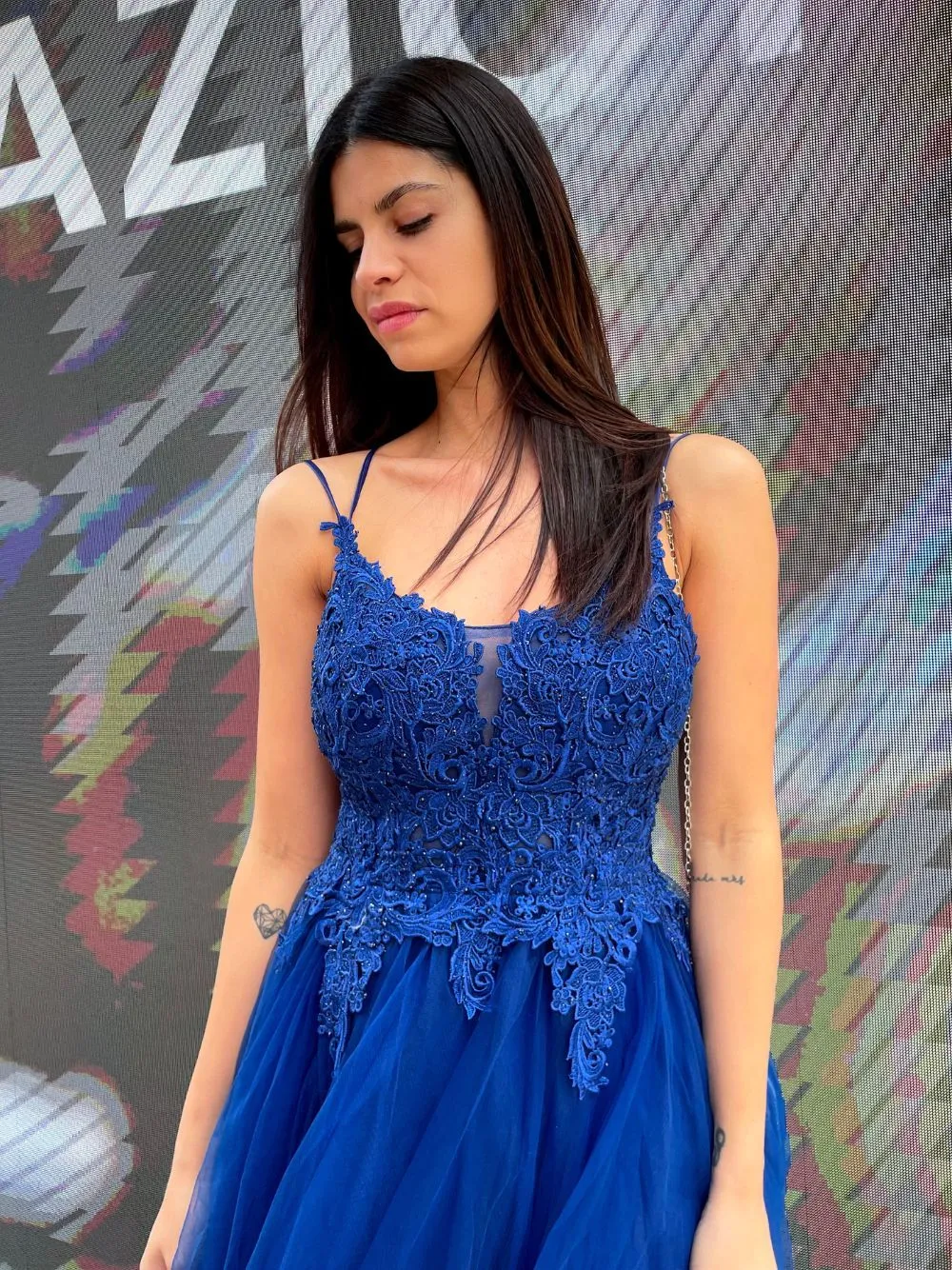 Abito cerimonia pizzo tulle princy