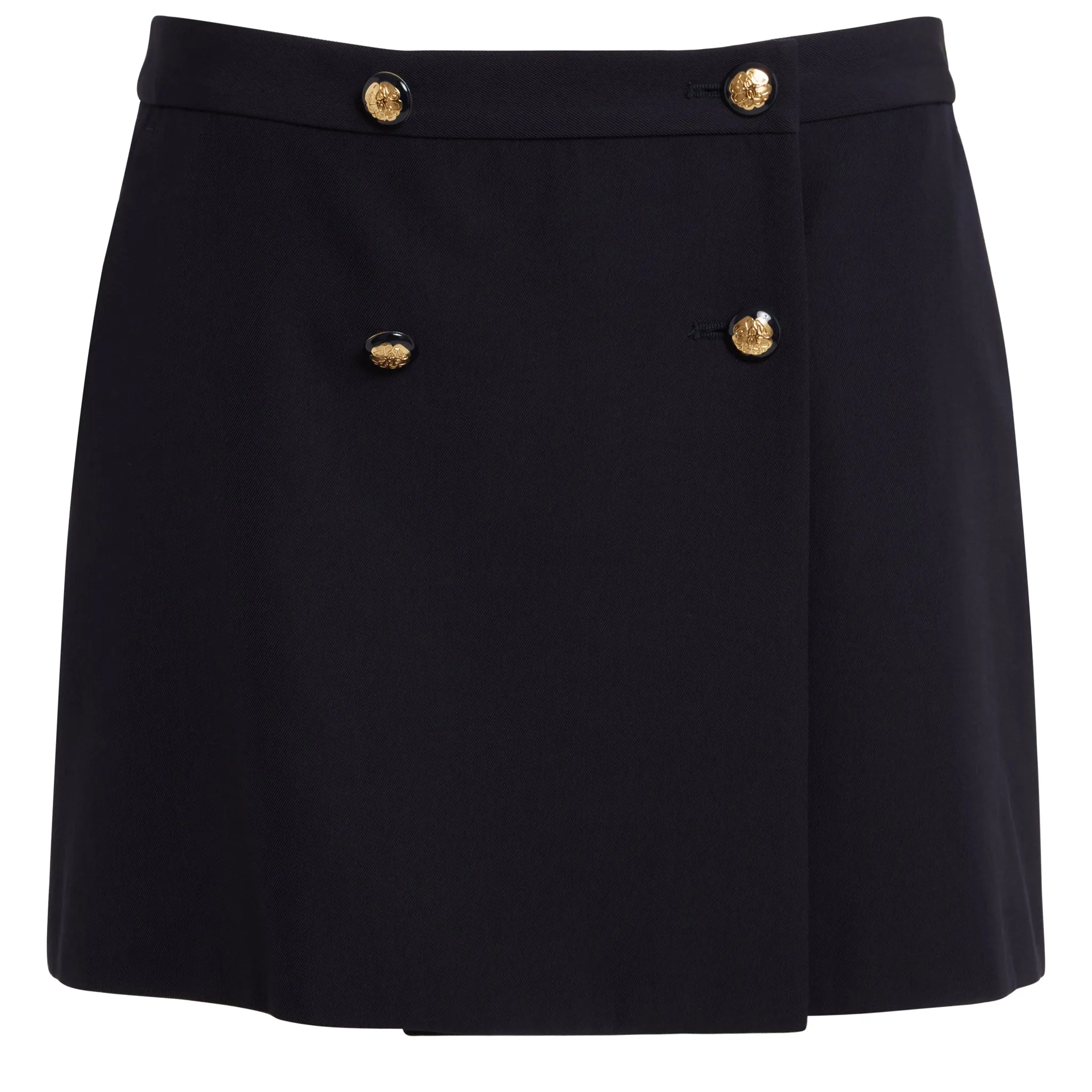 ALEXANDER MCQUEEN  Mini gonna in lana nera