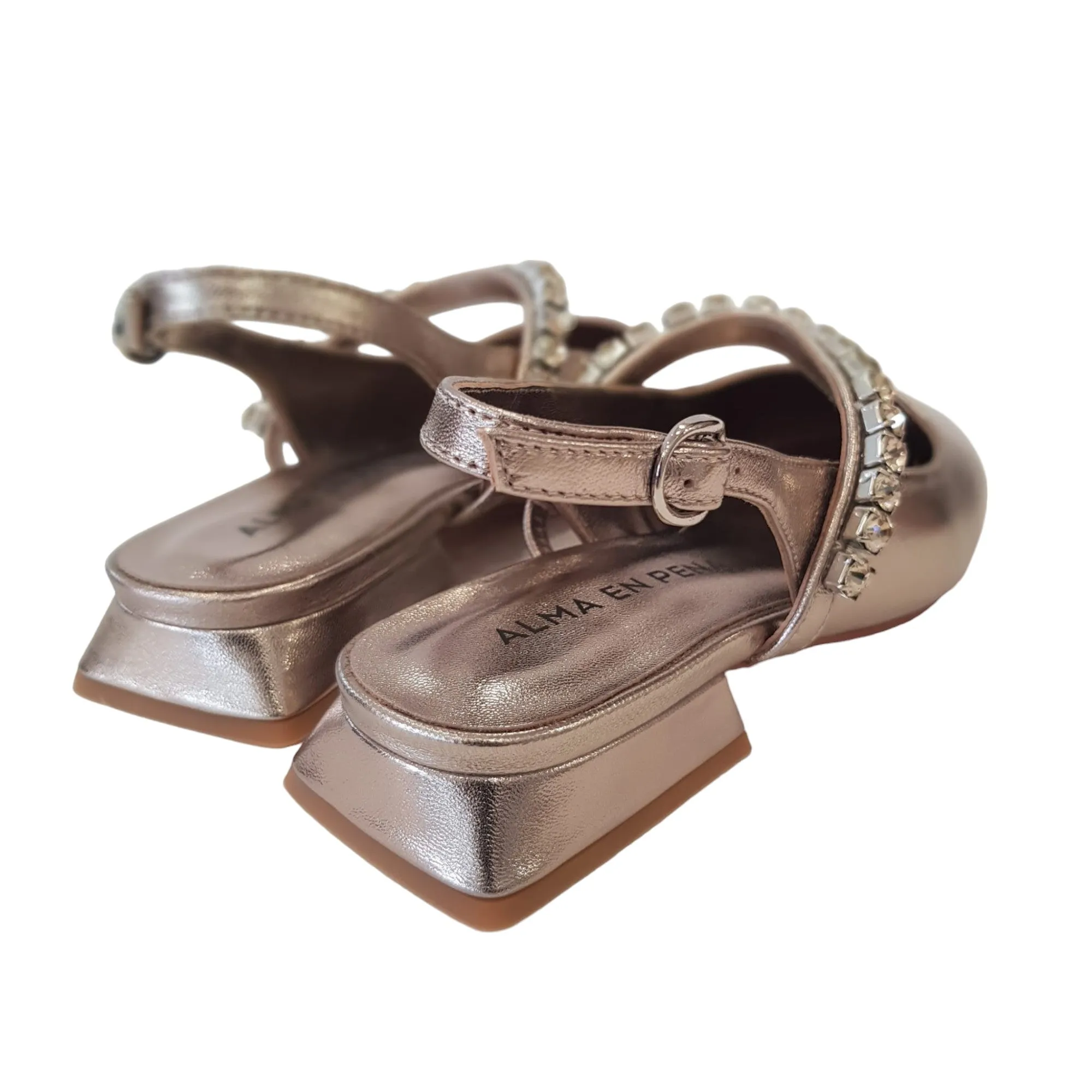 Alma en Pena scarpa donna Slingback platino Rif.95
