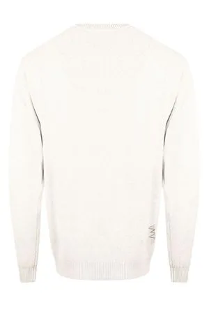 AMARANTO Abbigliamento,Maglieria Maglione in misto lana e cashmere bianco 