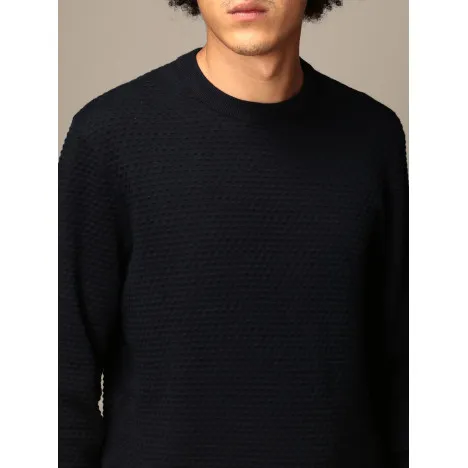 ARMANI EXCHANGE maglia uomo blu tinta unita girocollo 6HZM3B