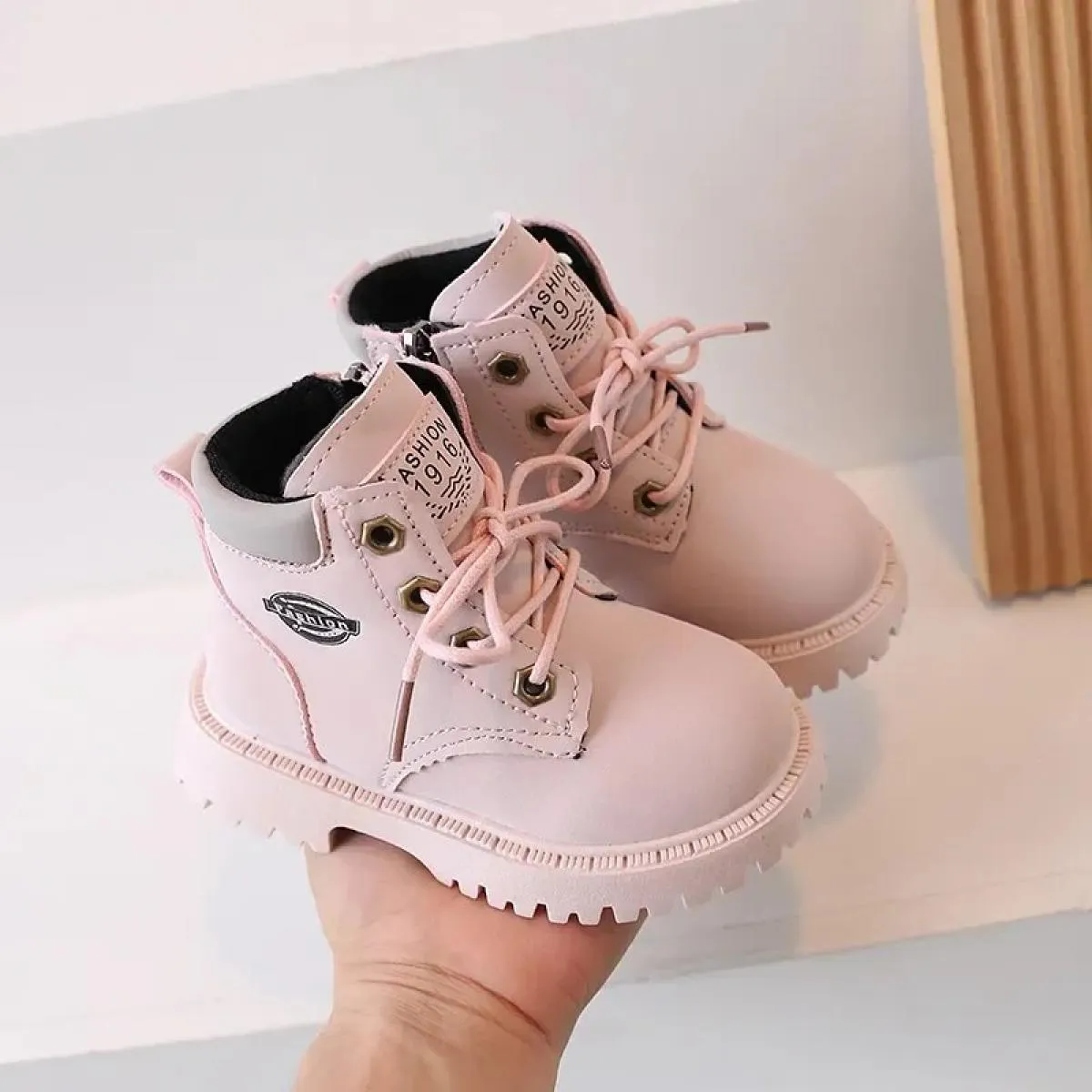 Bambini Stivali da neve Ragazzi Ragazze Uni Bambini Moda Stivaletti Nuovo 2024 Auutmn Inverno caldo Pu Stivali di gomma in pelle