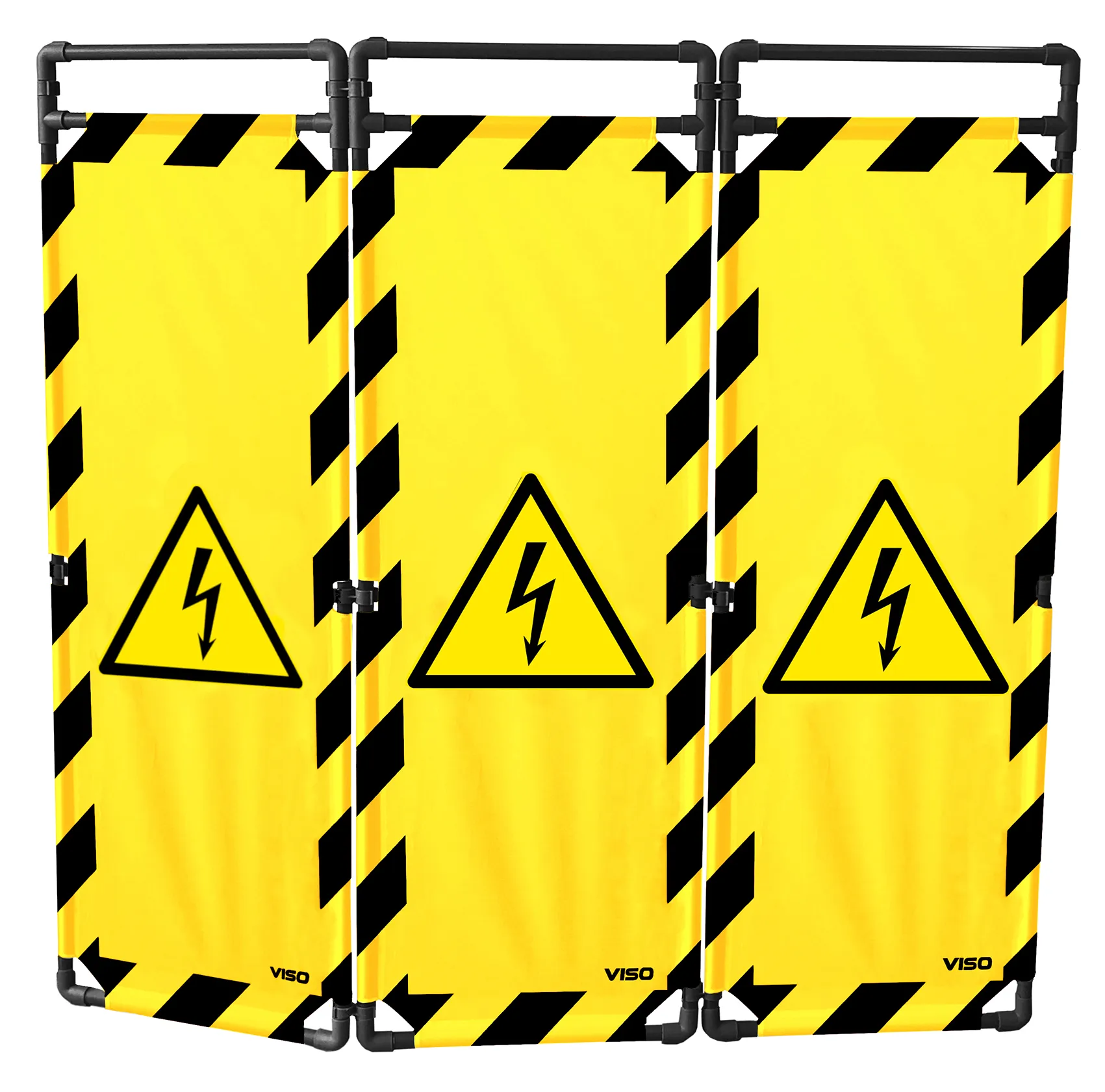 Barriera di sicurezza Viso in PVC, col. Nero/Giallo