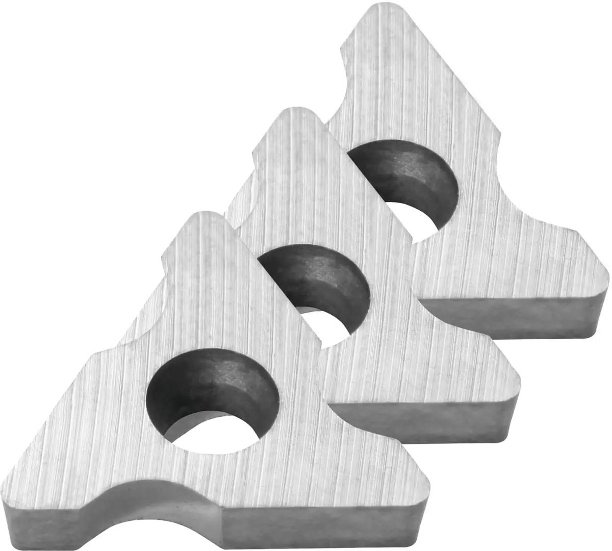 BDS MASCHINEN - Set di 3 inserti in HM SHM 202 per acciaio raggio 2,5 mm, Modello: SHM202