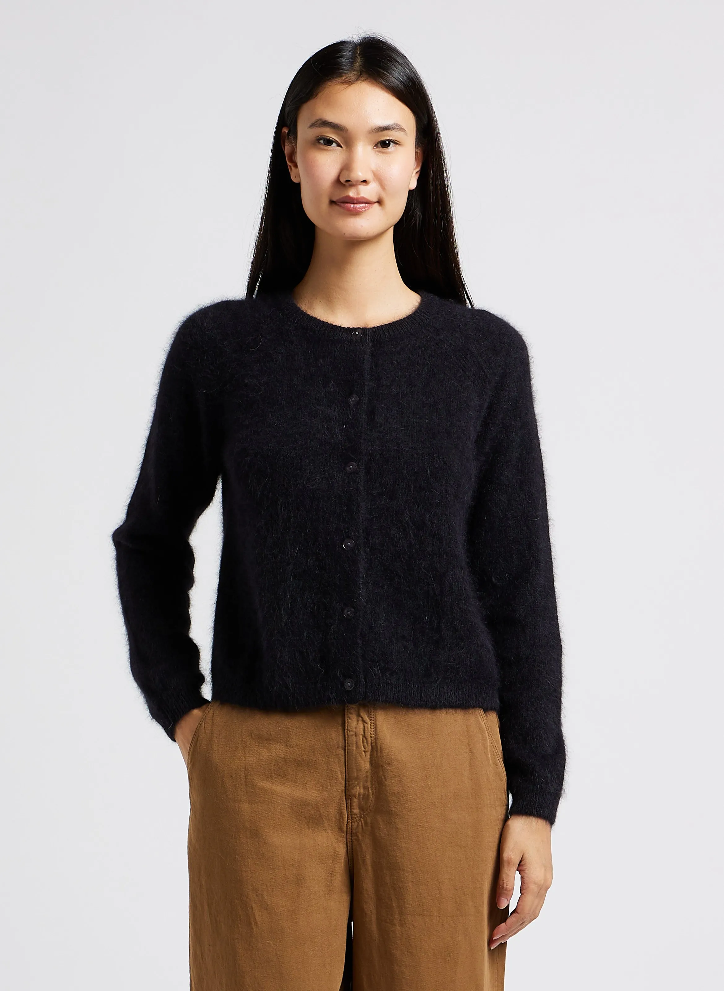  BELLEROSE   DATAIR - Cardigan scollo tondo | Nero