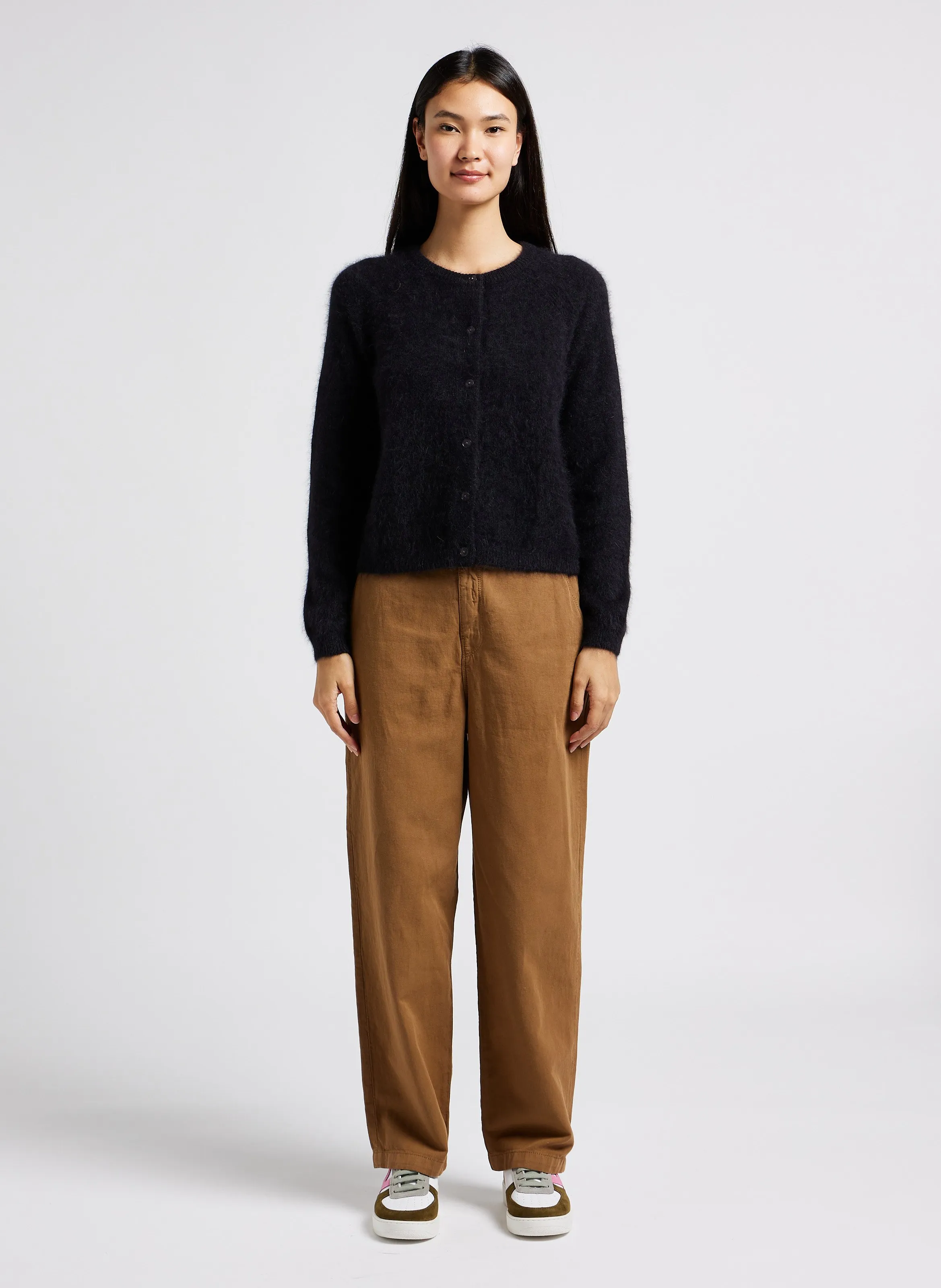  BELLEROSE   DATAIR - Cardigan scollo tondo | Nero