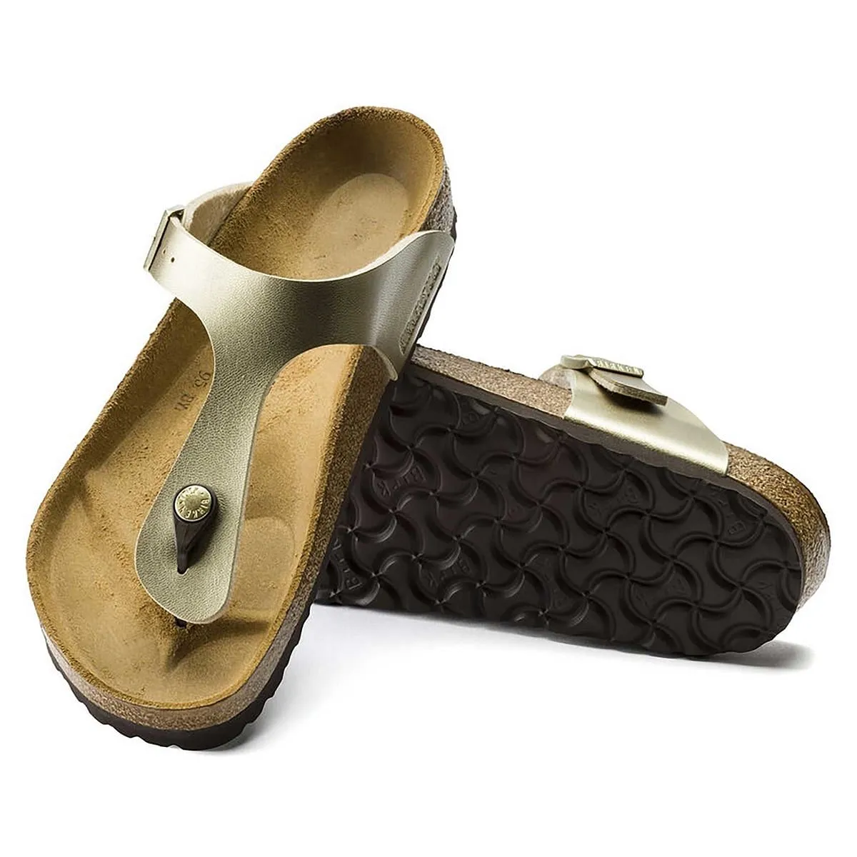      BIRKENSTOCK GIZEH METALLIC GOLD DONNA  
