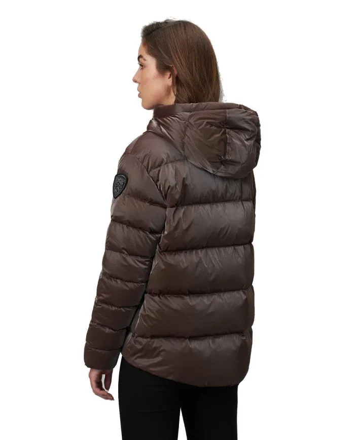 BLAUER Piumino Donna B03022 006364 Maxime A-EE Cappuccio 386 CAFFE TOSTATO