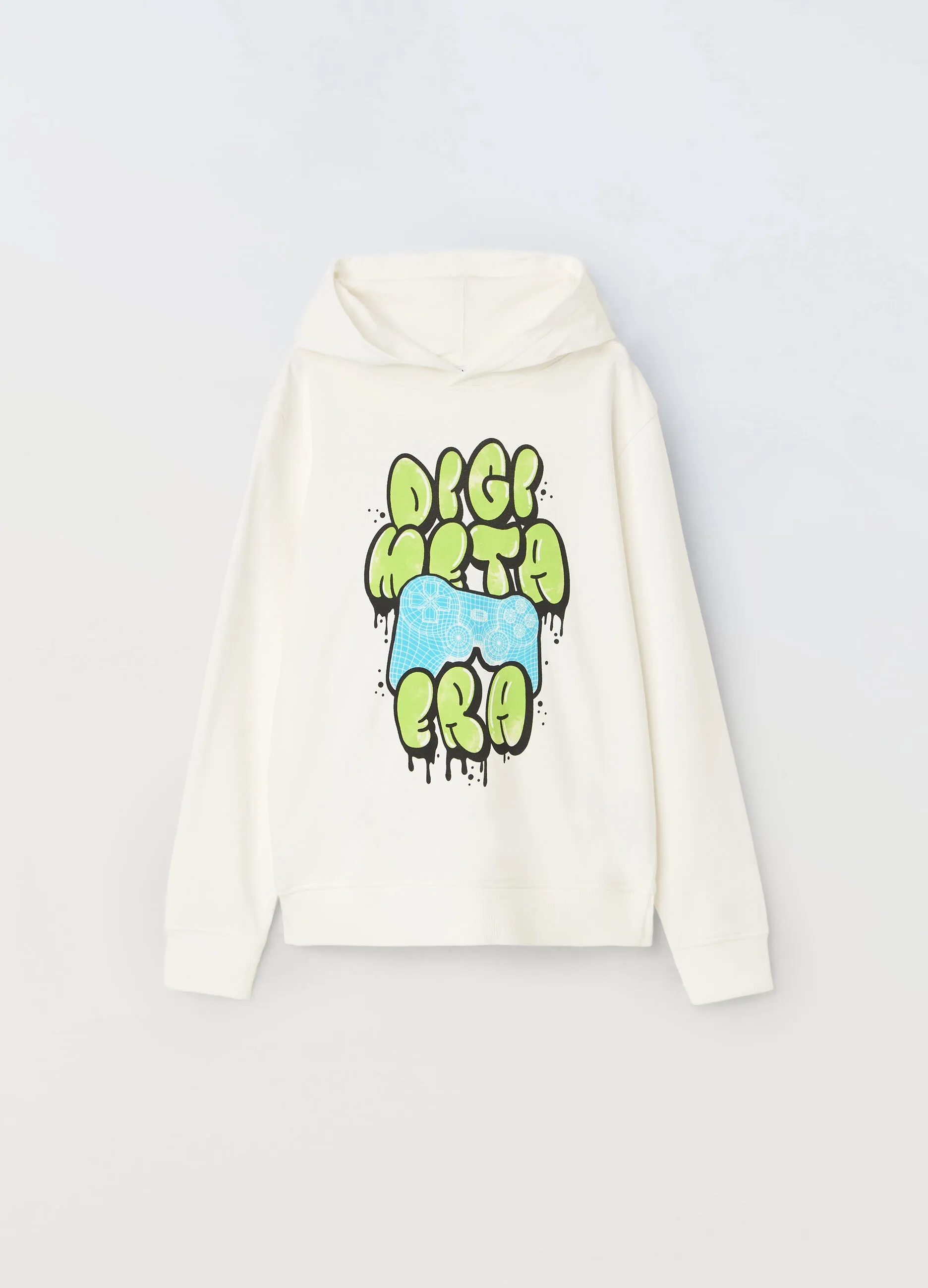 BLUKIDS  Felpa con cappuccio in french terry di puro cotone ragazzo