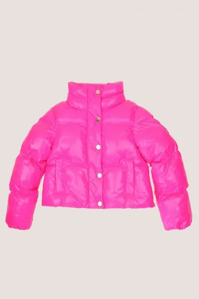 Bomber in vela a collo alto PINK FLUO