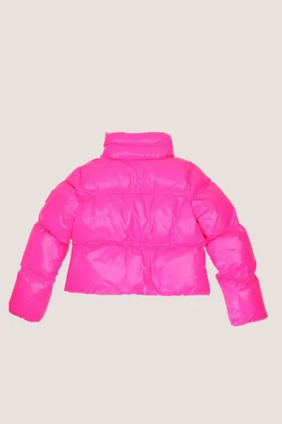 Bomber in vela a collo alto PINK FLUO