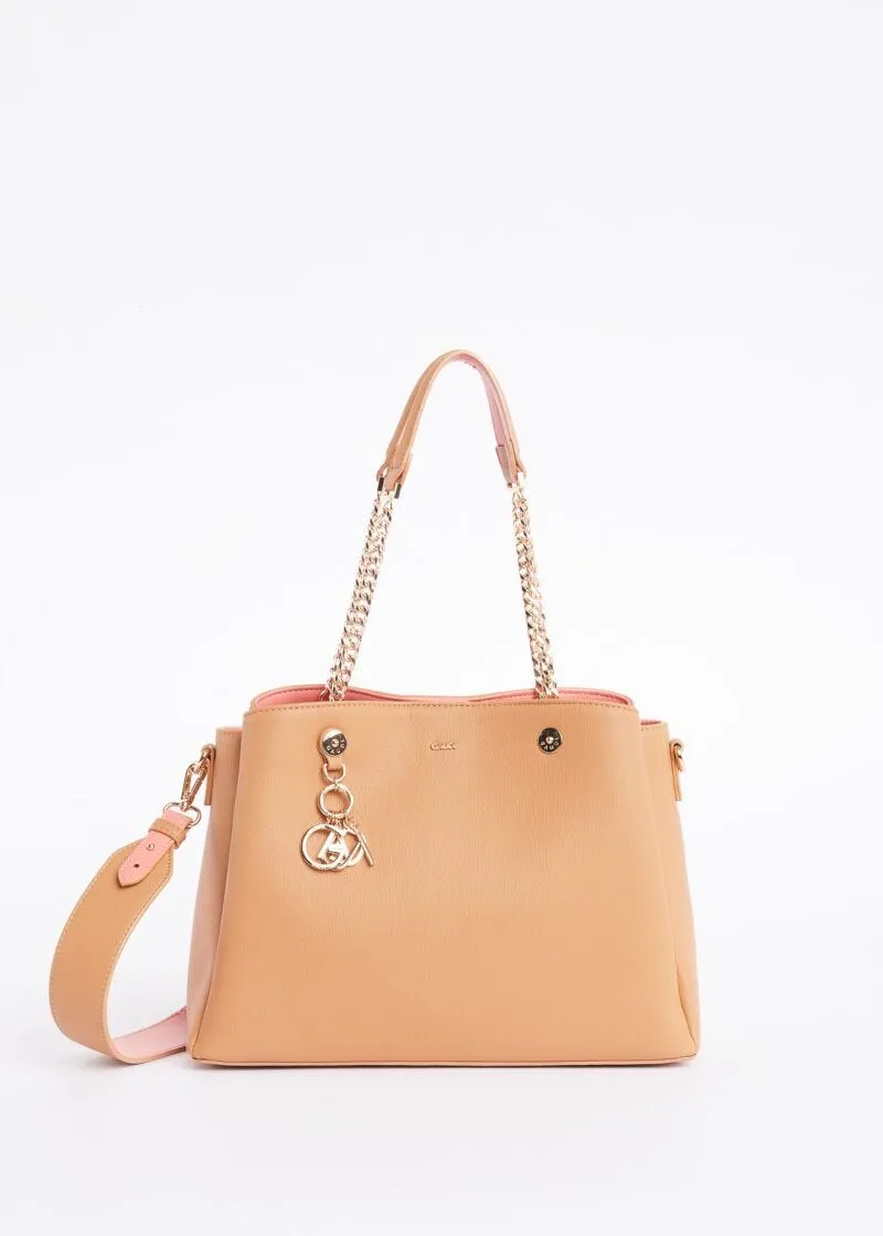 Borsa a mano con charm decorativo
