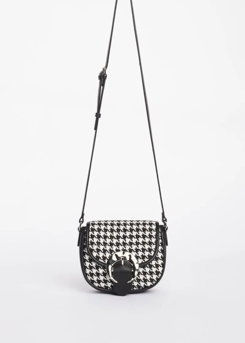 Borsa crossbody pied de poule