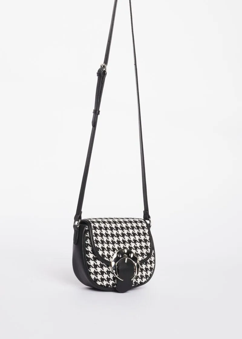Borsa crossbody pied de poule