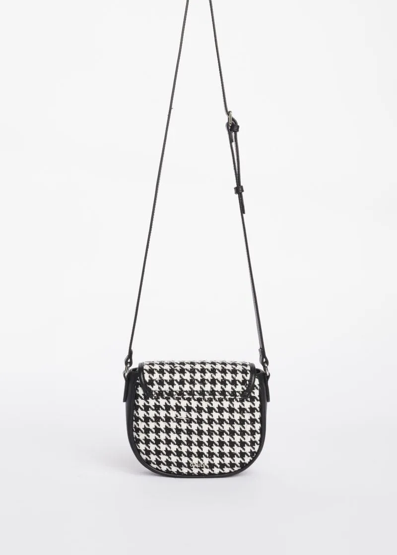 Borsa crossbody pied de poule