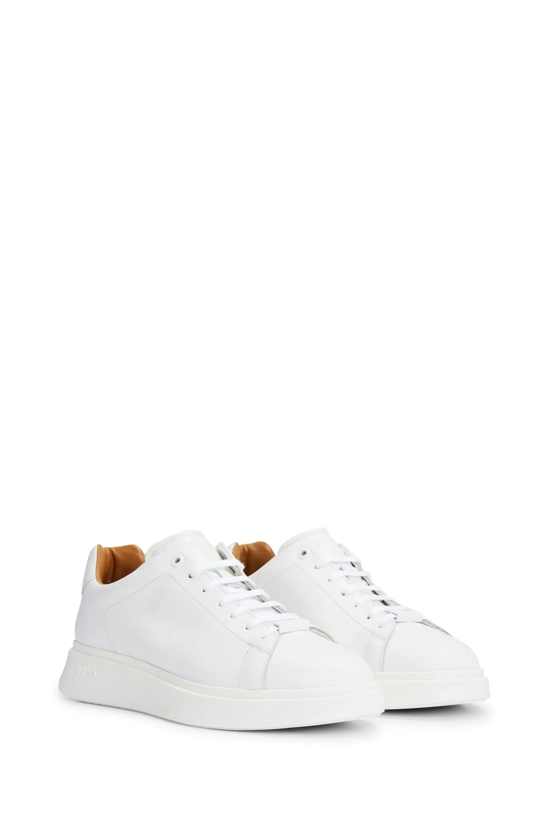 BOSS - Scarpe da ginnastica in pelle con suola in gomma