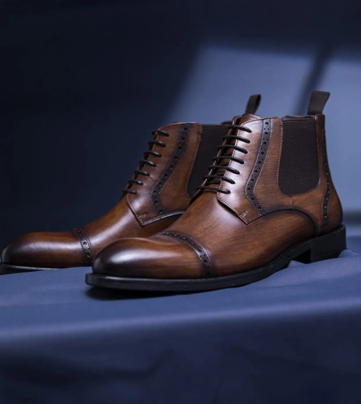 British Trend Mens Boots Luxury Genuine Leather 2023 New Style Fashion Brand Brown Chelsea Boots Dress Business Shoes Fo