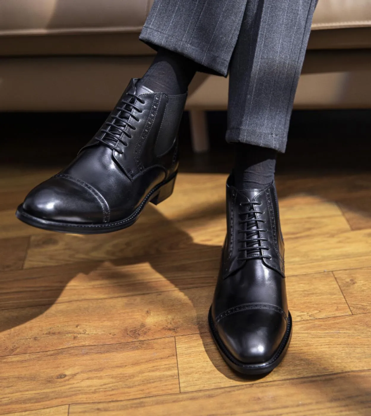 British Trend Mens Boots Luxury Genuine Leather 2023 New Style Fashion Brand Brown Chelsea Boots Dress Business Shoes Fo