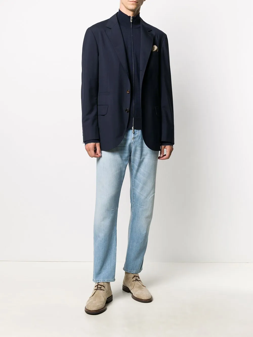 Brunello Cucinelli Wool e Cashmere Blend Cardigan