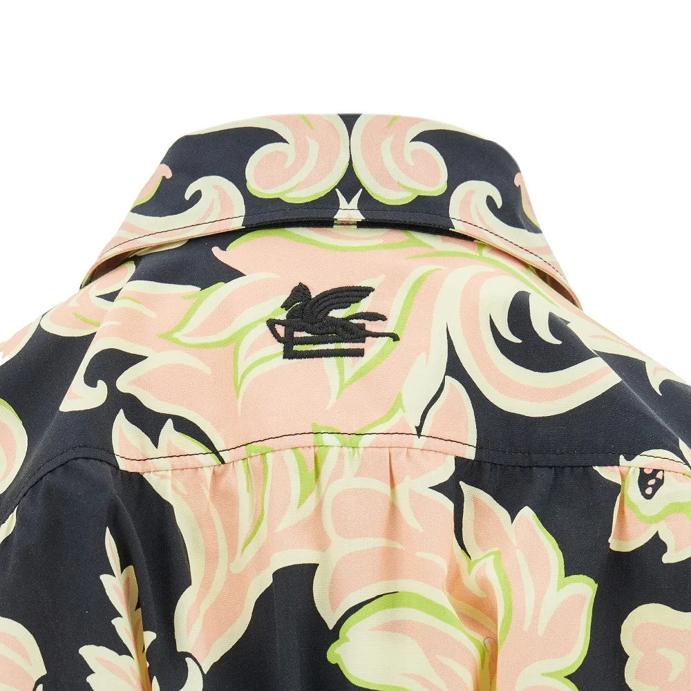 Camicia avvitata in cotone stampato