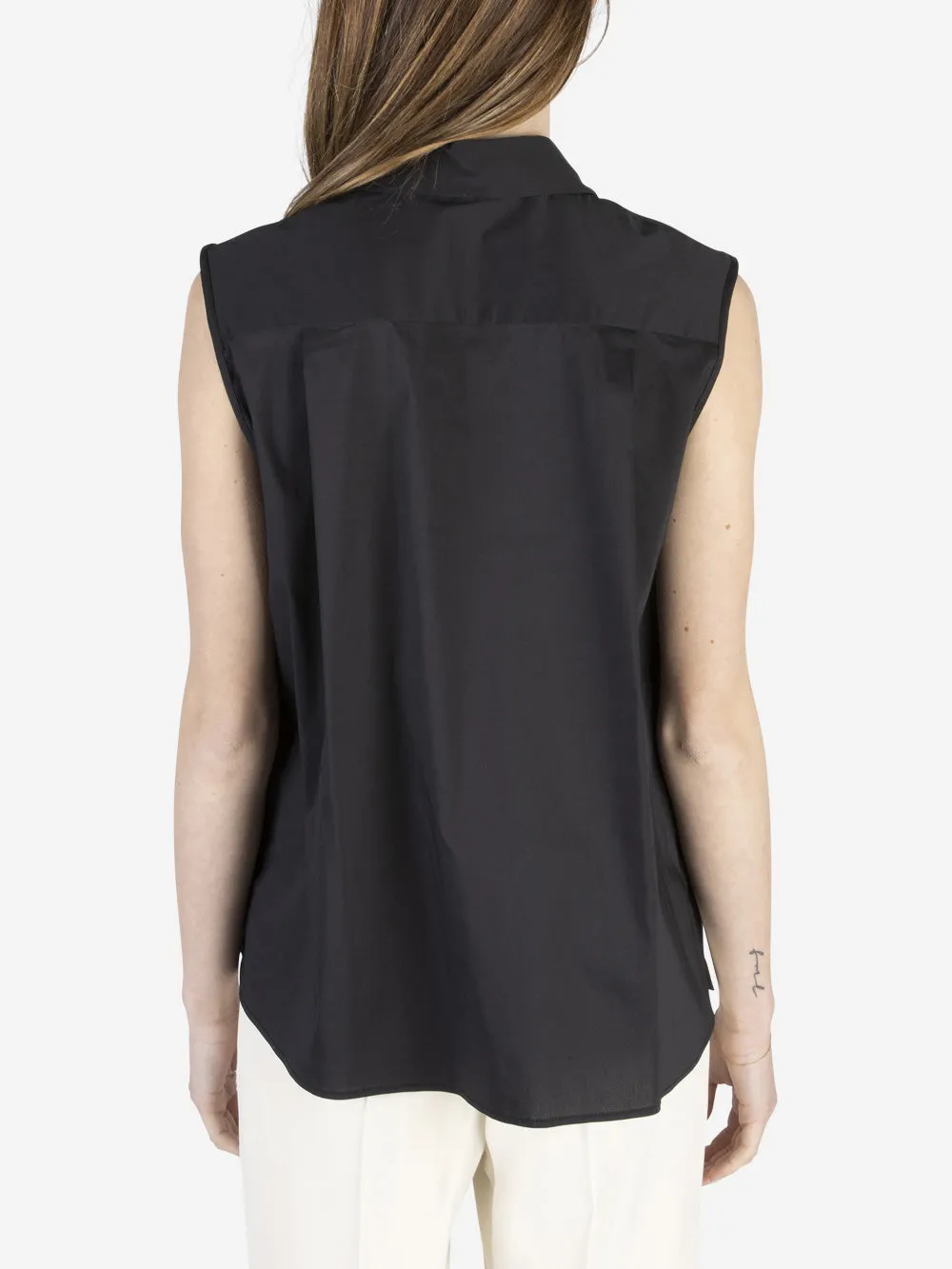 Camicia senza maniche nera