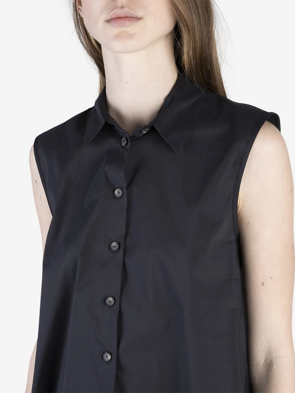 Camicia senza maniche nera