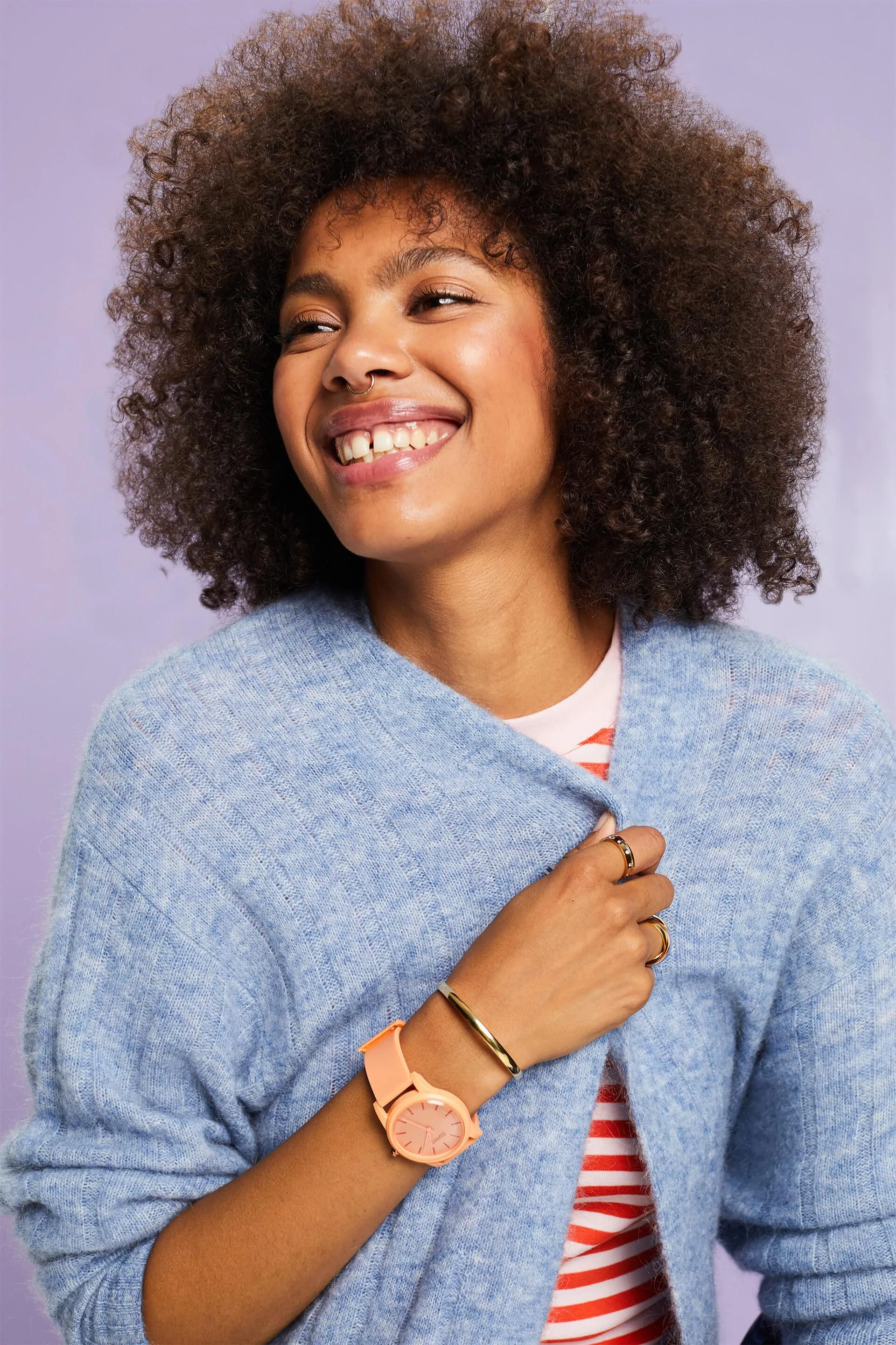 Cardigan lungo in maglia a coste con cintura