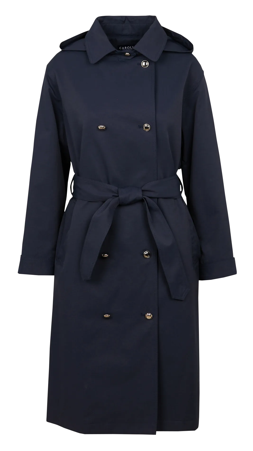  CAROLL   GATEAU - Trench lungo in misto cotone con cintura | Blu