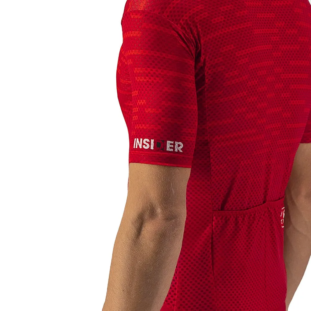Castelli Maglia Ciclismo Insider Dark Red Uomo