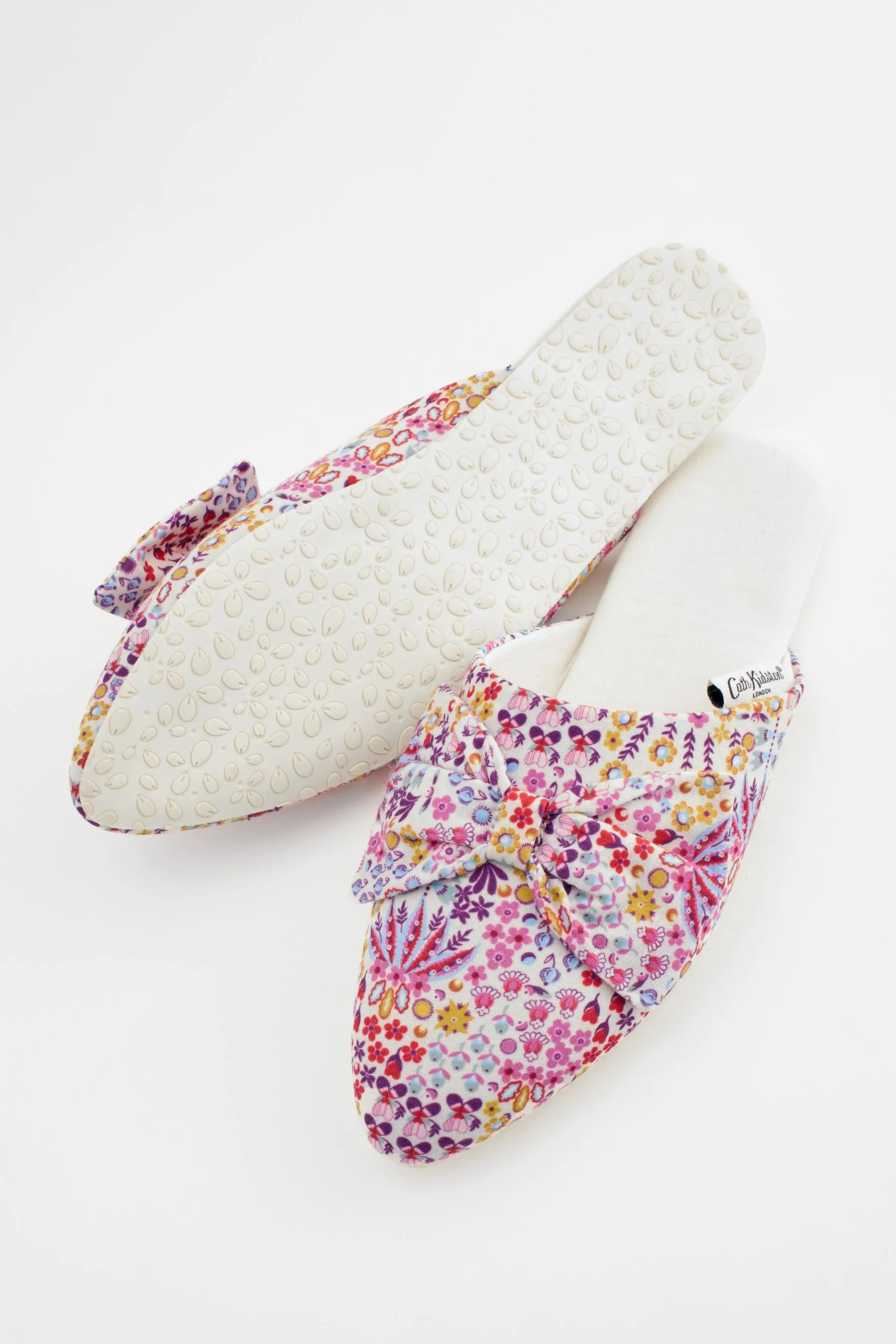 Cath Kidston - Pantofole Fiocco a punta con parte frontale