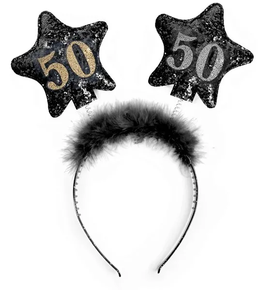 Cerchietto stelline 50° compleanno 13 cm