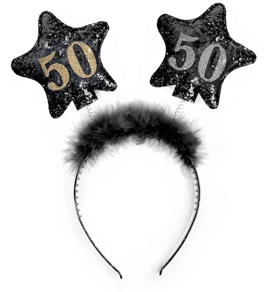 Cerchietto stelline 50° compleanno 13 cm