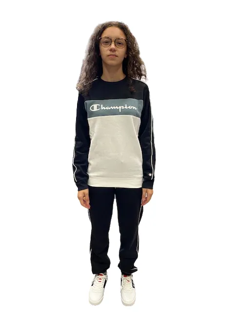 Champion Tuta da ragazzo girocollo 306183 KK002 NBK/NBK/WHT/GPG navy-grey-white