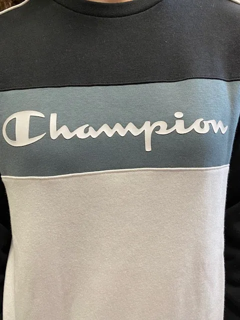 Champion Tuta da ragazzo girocollo 306183 KK002 NBK/NBK/WHT/GPG navy-grey-white