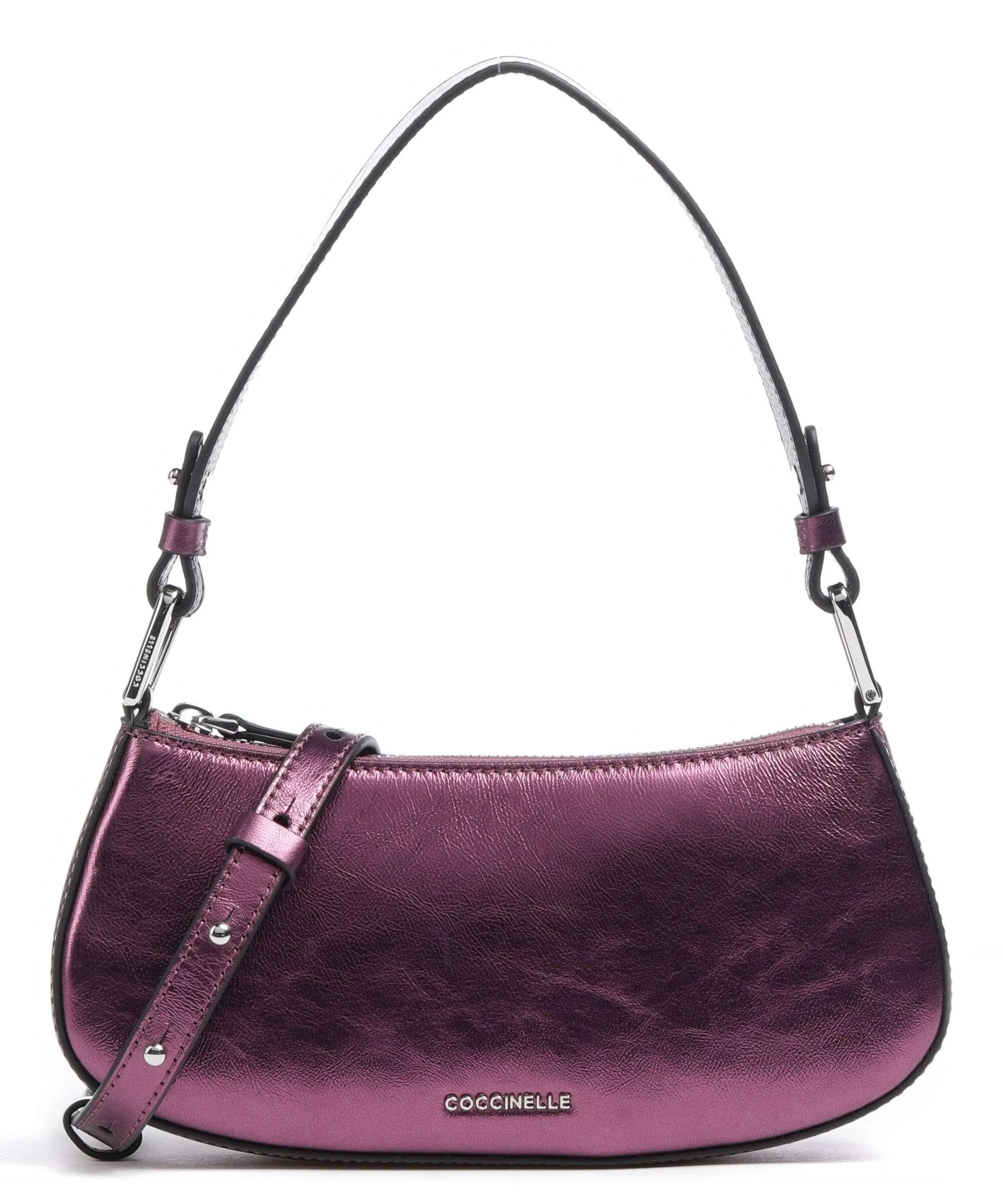  Coccinelle Merveille Pepita Borsa a spalla pelle di vacchetta grana pink  