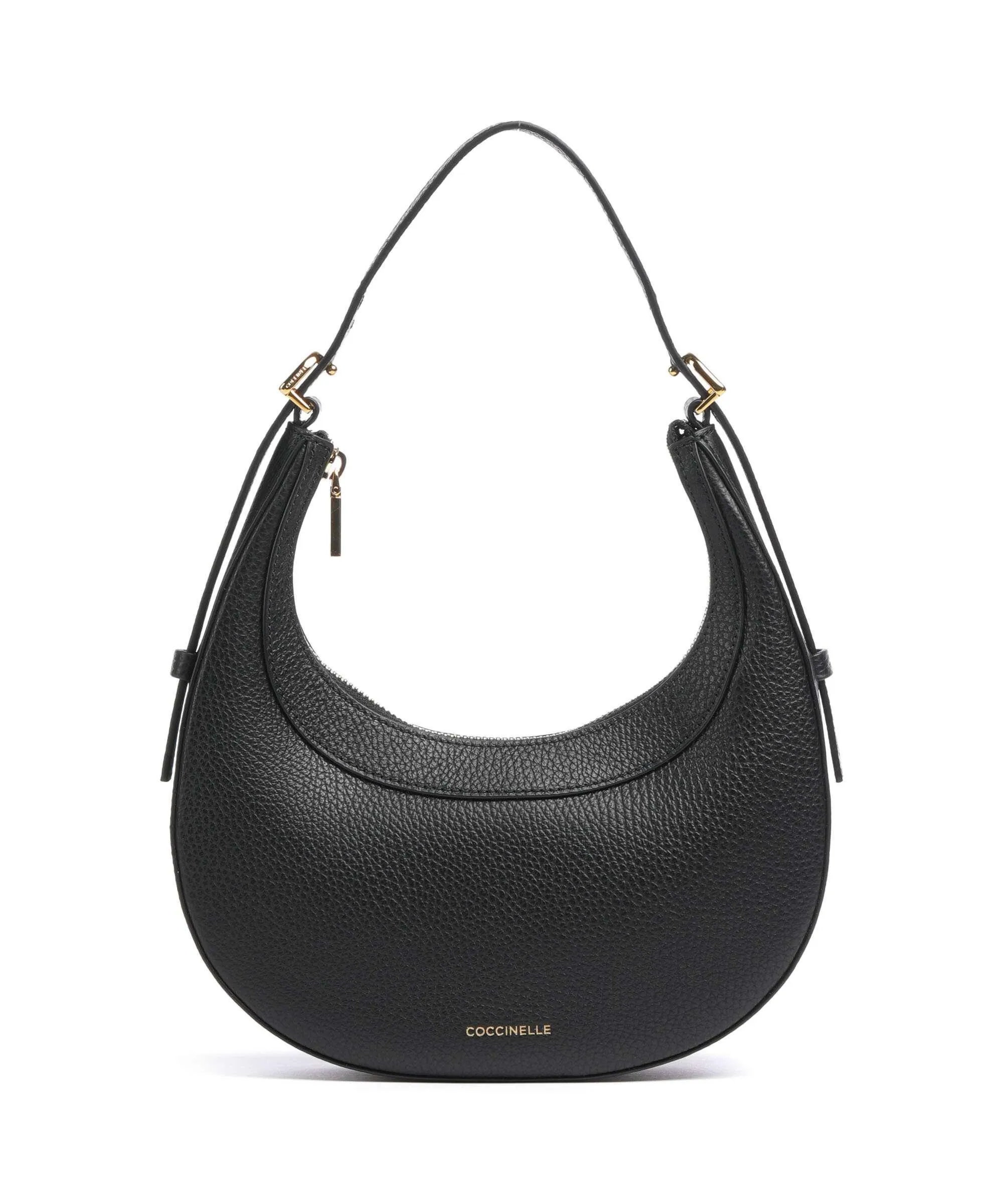  Coccinelle Whisper Borsa a spalla pelle di vacchetta grana nero  