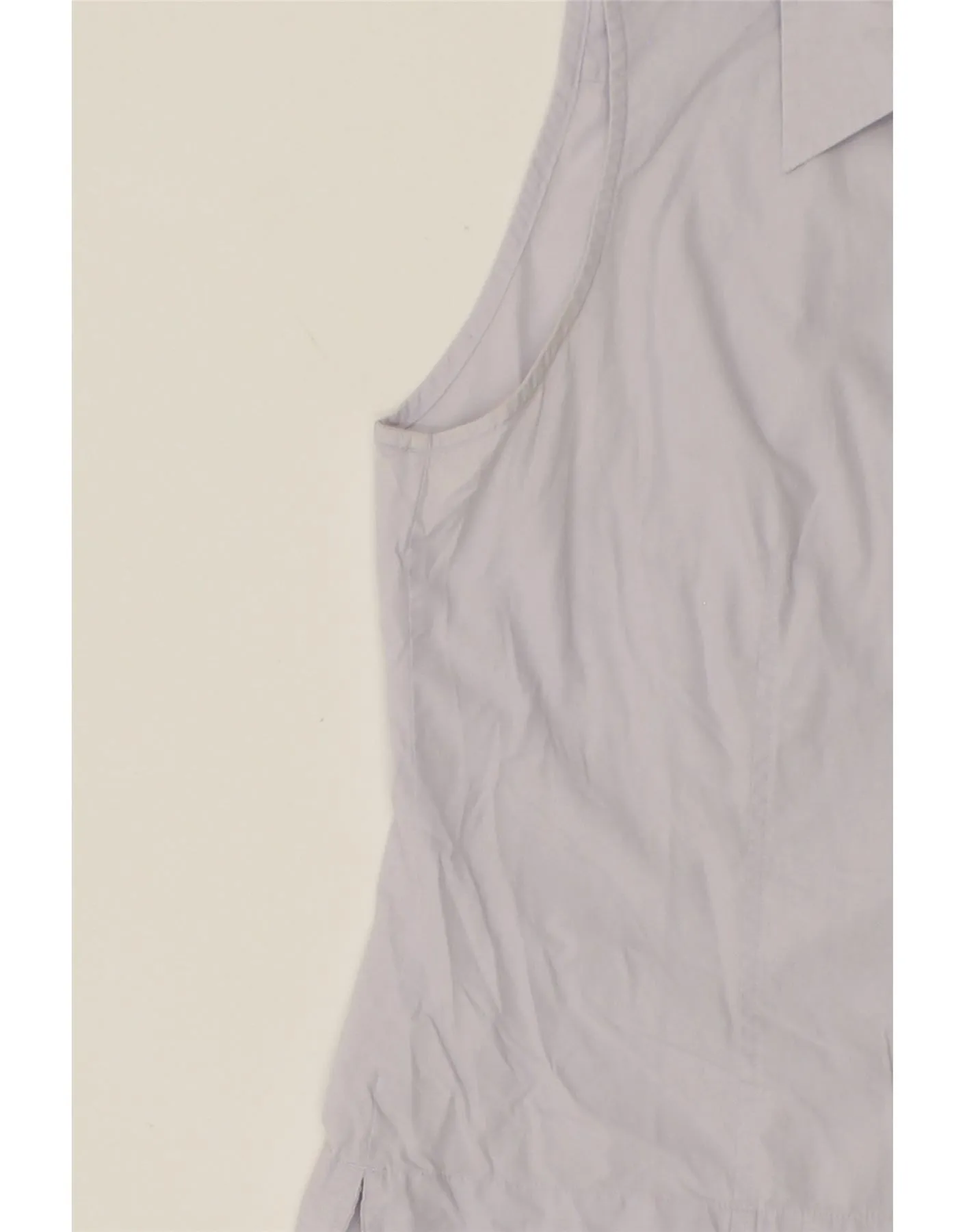 COLUMBIA Womens Sleeveless Shirt Blouse UK 16 Large Blue Cotton