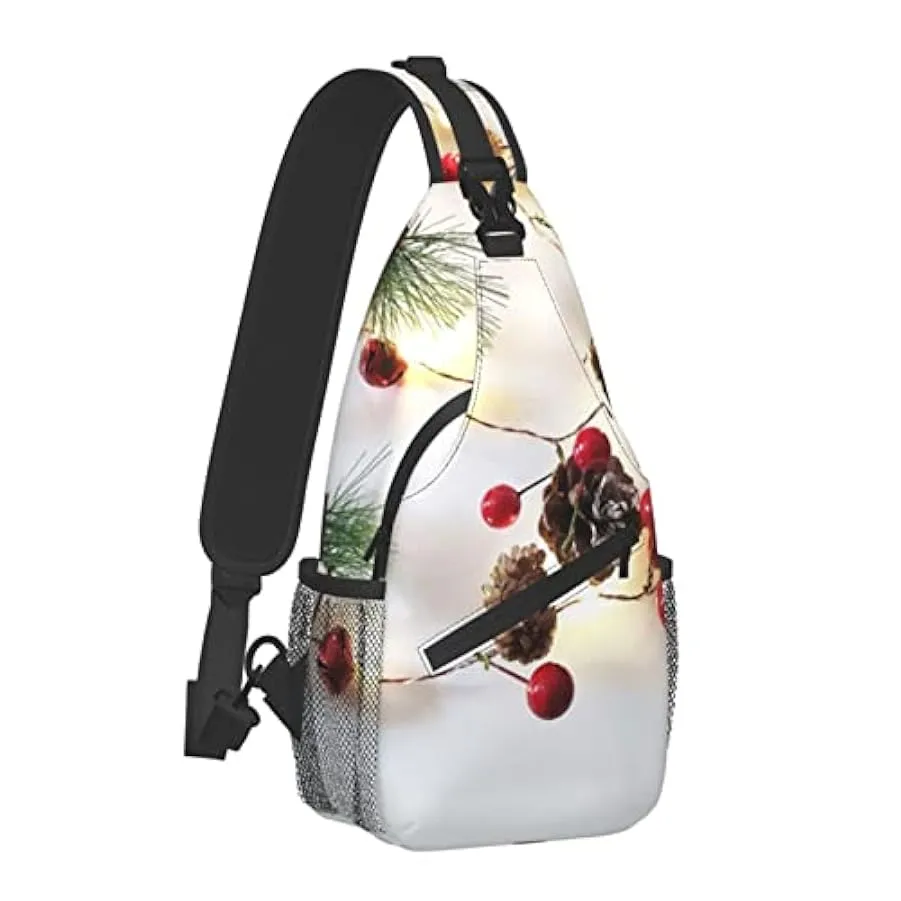 DJNGN Decorazione natalizia con borsa a tracolla a tracolla, borsa a tracolla, zaino da trekking all’aperto per il fine settiman