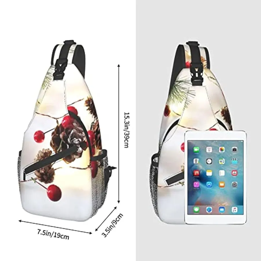 DJNGN Decorazione natalizia con borsa a tracolla a tracolla, borsa a tracolla, zaino da trekking all’aperto per il fine settiman