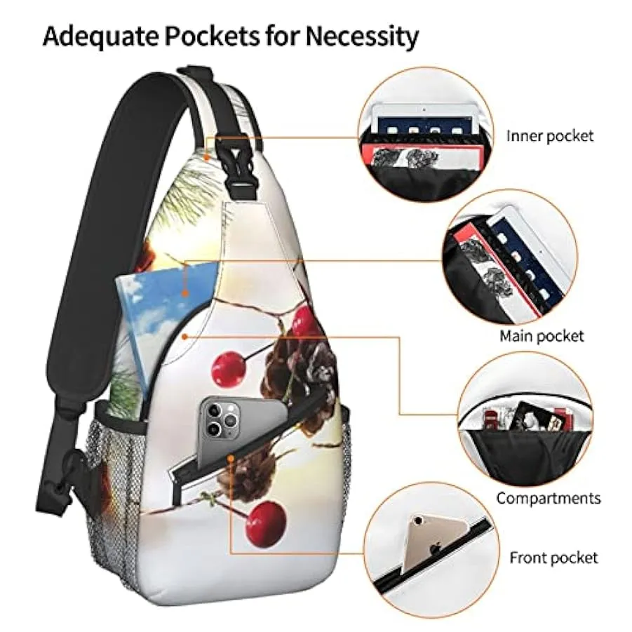 DJNGN Decorazione natalizia con borsa a tracolla a tracolla, borsa a tracolla, zaino da trekking all’aperto per il fine settiman