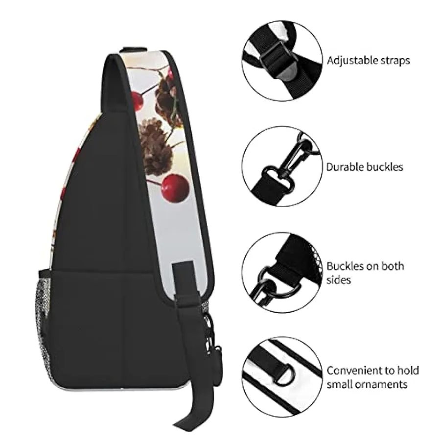 DJNGN Decorazione natalizia con borsa a tracolla a tracolla, borsa a tracolla, zaino da trekking all’aperto per il fine settiman