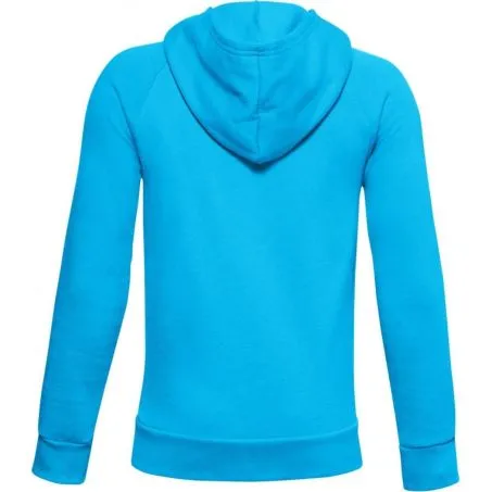 FELPA BAMBINO UNDER ARMOUR UA RIVAL FLEECE LOGO AZZURRO